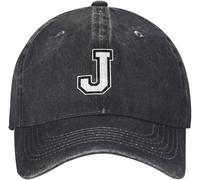 Classico Bianco Lettera J Personalizzato Retro Denim Lavato Berretti da Baseball per Gli Uomini Cowboy Crema Solare Cappelli Mens Snapback cap Regalo