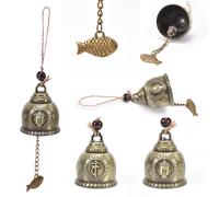 Classico Bronzo Budda Benedizione Bell Feng Shui Balcone Wind Suoneria Casa Auto
