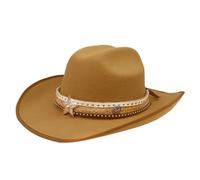 Classico cappello da cowboy Fedoras da viaggio a tesa larga western cowboy per ragazzo uomo adulti Panama bambini tesa larga, A, Taglia unica