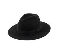 Classico cappello Fedora con tesa larga per un'eleganza senza tempo, calore in inverno in occasioni festive e casual, Nero , Taglia unica