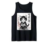 Classico Carino Kawaii Baby Samurai Cat - Carino Giapponese Sakura Canotta