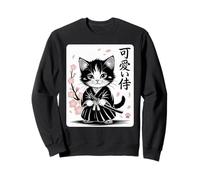 Classico Carino Kawaii Baby Samurai Cat - Carino Giapponese Sakura Felpa