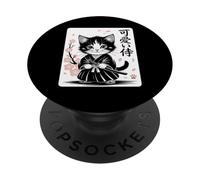 Classico Carino Kawaii Baby Samurai Cat - Carino giapponese Sakura PopSockets PopGrip Adesivo