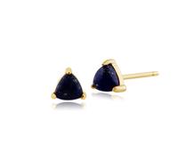 Classico Cubico Lapislazzuli Bottone Orecchini IN 9ct Oro Giallo 3.5mm
