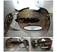 Classico da Donna Stile Retrò Vintage Occhiali Sole Piccolo Oro Telaio Marrone &