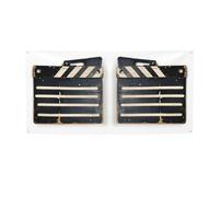Classico Film Clapboard Stampa Nera Sfondo Banner Compleanno Decorazioni Banner Forniture Photo Booth Puntelli Banner