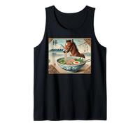 Classico giapponese Monte Fuji Noodles Carino Cavallo Puledro Ramen Canotta