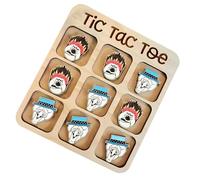 Classico gioco da tavolo, costruzione in legno, 25x25x4 cm, divertente gioco per tutta la famiglia, puzzle interattivo, pezzi con finitura naturale, per l'arredamento del tavolino del soggiorno