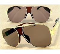 Classico Hardcore Vintage Retrò Hip Hop Rapper Mezzano Sole Oro E Marrone Telaio