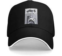 Classico Jaws 50th Anniversary Poster Sun Baseball cap Estate Femmina Maschio Bianco E Nero Collage Trucker Cappello Escursionismo Pesca Snapback cap