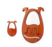 Classico Lyre Harp con Asta di Sintonia Manuale di Istruzioni Stringhe, 16/17 Stringhe Arpa a Leva per L'insegnamento Della Musica Arpa Lira(19-String Antler Model-Flower)