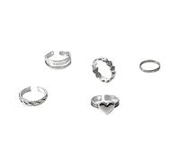 Classico matrimonio romantico sposato cuore anelli per le donne argento vintage regolabile Midi Knuckle Ring Lady Gift Girlfriend JewelryMolto bello e alla moda.
