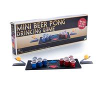 Classico mini gioco da tavolo per bere con tappetino da bar Beer Pong per 2 gioc