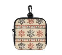 Classico modello fiocco di neve piccolo impermeabile Zipper Pouch-Neoprene Storage Bag per auricolari, portachiavi clip caso