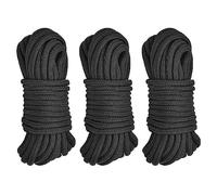 Classico nero 3-in-1 combinazione corda cinturina, Bdsm cinturina, Corda di fissaggio di allenamento di yoga, leggero allenamento attrezzature di aiuto - Q
