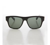 Classico Nero Spesso Bold Vintage Corno Cerchio 80s Occhiali da Sole - MUSTANG