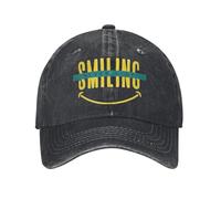Classico Non Smettere Mai di Sorridere Divertente Berretto da Baseball per Uomo Donna Distressed Denim Snapback Cappello Outdoor Summer Soft Caps Cappello