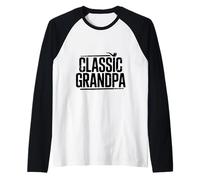 Classico Nonno con Fumatori Pipa Vintage Maglia con Maniche Raglan