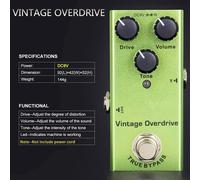 Classico Pedale Overdrive per Chitarra con Distortion Delay Effetti Tremolo Coro