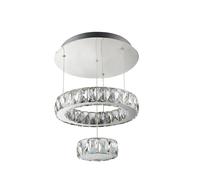 Classico Pendelleuchte Ø35cm Cromato Lampada Coperta Risparmio Energetico Vetro [EEK: G]