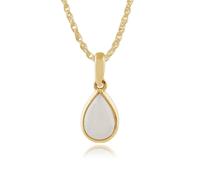 Classico Pera Opale Ciondolo IN 9ct Giallo Oro
