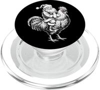 Classico pollo Natale retrò cappello di Babbo Natale Natale Crazy Rooster PopSockets PopGrip per MagSafe