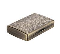Classico Portasigarette/Contenitore Vintage in Metallo, Contiene 100 mm 16 Pezzi (16pcs 100mm, E22 Bronzo)