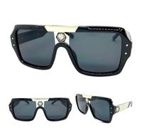 Classico Retrò Hardcore Hip Hop Rapper Pimp Sole Occhiali Spesso Quadrato Nero