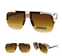 Classico Retrò Hip Hop Rapper Stile Sole Classy Elegante Tartaruga Oro Telaio