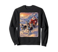 Classico Retro Husky Sled Team Christmas - Mushers Felpa