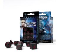 Classico RPG Dadi Set Nero e Rosso Storia Gioco di Ruolo Giochi Q-Workshop Nuovo
