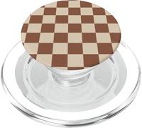 Classico Scacchi Marrone Scacchiera Beige Retro Estetica PopSockets PopGrip per MagSafe