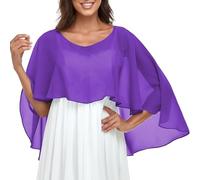 Classico Scialle di Colore Solido Sciarpa Traspirante Spalla Avvolgere Per Abiti Formali Facile Abbinamento Spalla Coprire Donne Scialle Da Sera Occasione Formale, Viola, Taglia unica