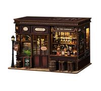 Classico set fai da te con angoli di libri a LED, modello europeo in legno, progetto di montaggio per adulti e bambini, regalo da collezione, casa modellina