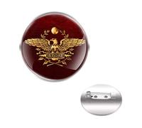 Classico SPQR Impero Romano Spille Decorazione Collare Pin Vetro Cupola Convessa Delle Donne Degli Uomini Accessori Regalo, Vetro
