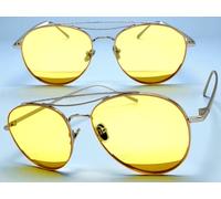 Classico Stile Retrò Vintage Sole Per Uomo O Donna Argento Telaio Giallo Lente