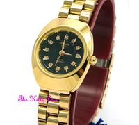 Classico Svizzero OMAX, Seiko Movmt, Lusso Oro & Nero, Cristallo Orologio WP3900