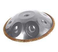 Classico tamburo per handpan in acciaio, tamburo per handpan in re minore 10 note 432Hz/440Hz con borsa per handpan, 2 bacchette per test per handpan, supporto per tamburo a mano