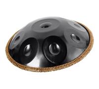 Classico tamburo per handpan in acciaio, tamburo per handpan in re minore 10 note 432Hz/440Hz con borsa per handpan, 2 bacchette per test per handpan, supporto per tamburo a mano