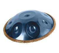 Classico tamburo per handpan in acciaio, tamburo per handpan in re minore 10 note 432Hz/440Hz con borsa per handpan, 2 bacchette per test per handpan, supporto per tamburo a mano