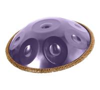 Classico tamburo per handpan in acciaio, tamburo per handpan in re minore 10 note 432Hz/440Hz con borsa per handpan, 2 bacchette per test per handpan, supporto per tamburo a mano