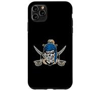 Classico teschio pirata e spade incrociate con ancora Custodia per iPhone 11 Pro Max