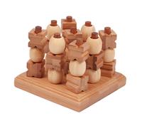 Classico tradizionale in legno Tic Tac Toe Pushing Me XO Fun Intelligent Gioco