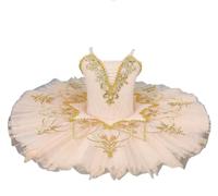 Classico tutù da Balletto Professionale, Canotta da Lago dei cigni, Body da Ginnastica tutù Pancake Costume da Festa da Ballerina, Abito da Ballo,I,150