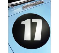 Classico Vintage Auto Corsa Rally Numeri 40cm Coppia MG Mga Mgb Nero Disco