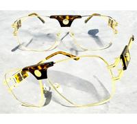 Classico Vintage Hardcore Hip Hop Rapper Lenti Trasparenti Occhiali L Oro Telaio