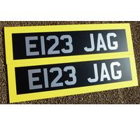 Classico Vintage Retrò Argento / Bianco Su Raso Nero Targa Adesivi Decalcomanie