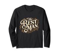 Classico Vintage The Best Man Wedding Party Groomsmen Maglia a Manica