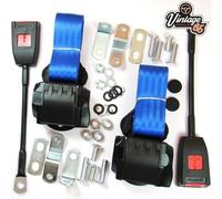 Classico VW Anteriore Coppia Completamente Automatico Inerzia Blu Sedile Cintura