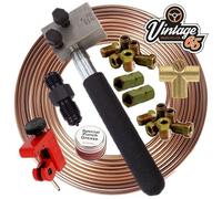 Classico VW din 3/16 " Rame Tubo Freno 10x1mm Connettori Flaring Kit Riparazione